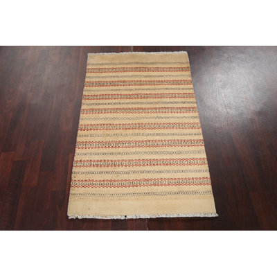 Tapis oriental Stratten Gabbeh Kashkoli noué à la main 3 x 4