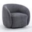 Fauteuil demi-tonneau pivotant rembourré Aunna-894586202