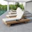 Méridiennes de patio réglables, construction en bois d'acacia, design moderne pour une détente extérieure polyvalente