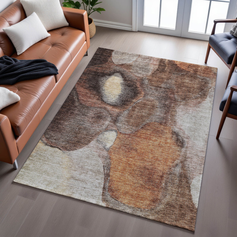 Premium Machine Washable Lyndhurst AMF1177 Modern Rug, Rectangle 2 pi 6 po x 3 pi 10 po