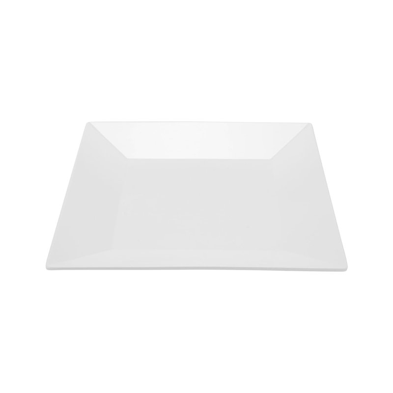 ML-91-BK - Assiette carrée de 14 po, Blanc