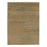 Modern Hand Knotted Wool Area Rug in Beige/Brown, Gold, Blue, Green,