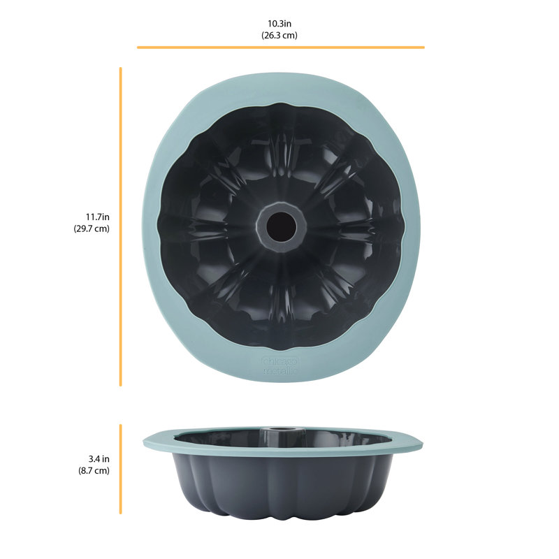 Moule à gâteau cannelé en silicone 10 pouces Chicago