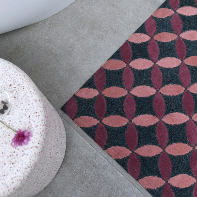 Aladdin Geometric Area Rug in Pink, Runner 2'7" x 13'1"