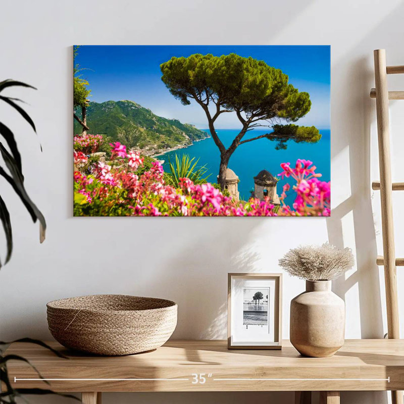 Scène Gillard à la côte d'Amalfi, H 16 po x l 24 po