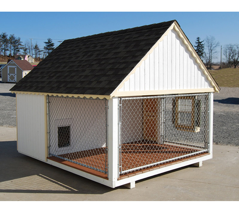 8' W x 10' D Cape Cod Cozy Cottage Kennel Dog House