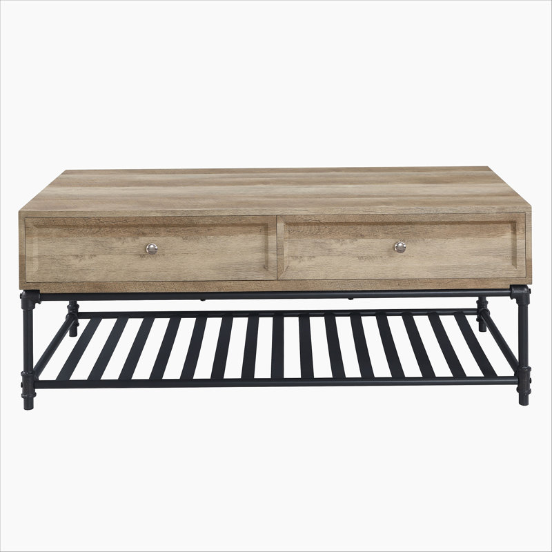 Table basse en chêne et gris sable