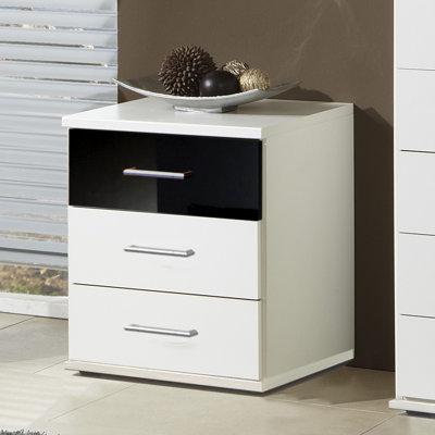 Grus 46cm W Manufactured Wood Bedside Table