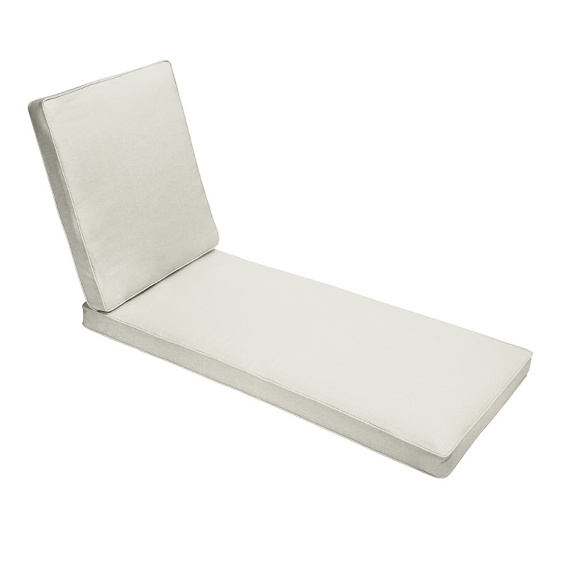 Coussin de chaise longue d'extérieur, L 78 po x l 21 po x P 3 po, Richloom - Rave ivoire