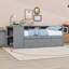 Lit de jour en bois avec tablettes et bureau et 2 tiroirs-457395990-457395988