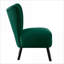 Chaise d'appoint capitonnée en velours vert à 4 pieds, parfaite pour lire, se reposer et ajouter une touche d'élégance à n'importe quelle pièce.