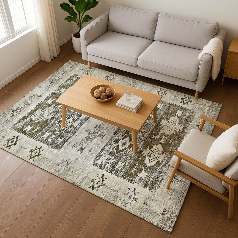 Tapis de qualité supérieure Honig AMF1662 Global, Rectangle 5 pi x 7 pi 6 po
