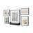 Downey Black Picture Frame - Set of 5 with Mat