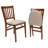 Stakmore School House Folding Chair, Cherry Frame with Blush Fabric-648393644