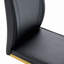 Chaise arquée, ensemble de 4 chaises de salle à manger en polyuréthane à haute résilience avec pieds arqués en métal.-121093784-121093791-121093790