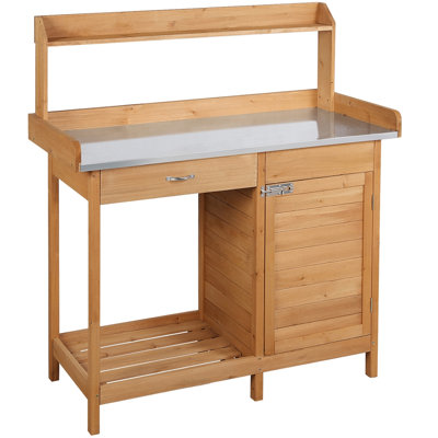 Table de travail en métal pour l'extérieur