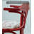 Retro Red Solid Wood Beech Soft Upholstered Armchairs