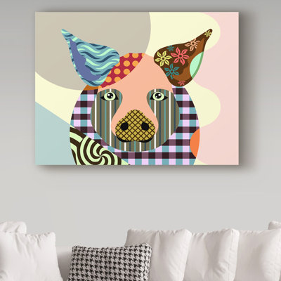 Buckey «Piggy», reproduction d'impression sur toile tendue