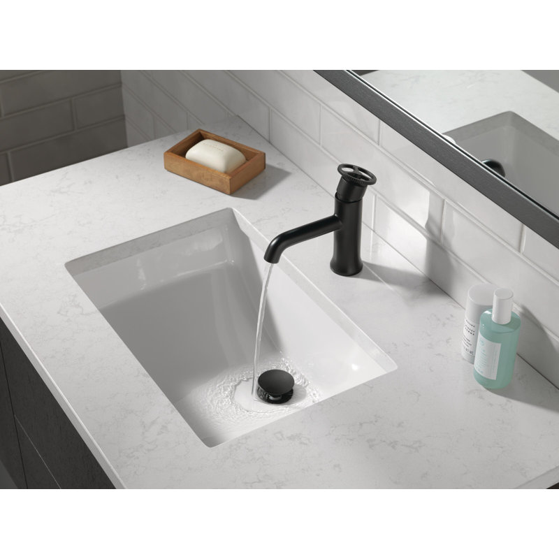 Trinsic Single Hole Bathroom Faucet, Matte Black