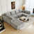 Gray Plush Corduroy Fabric