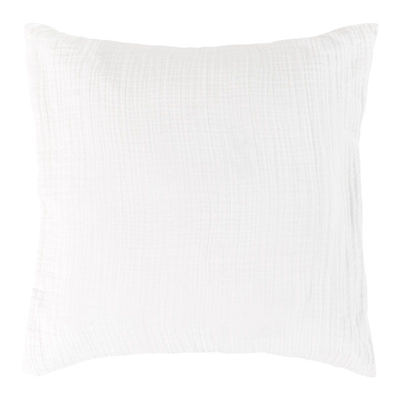 Daila Linen Blend Sham Set, Euro, White