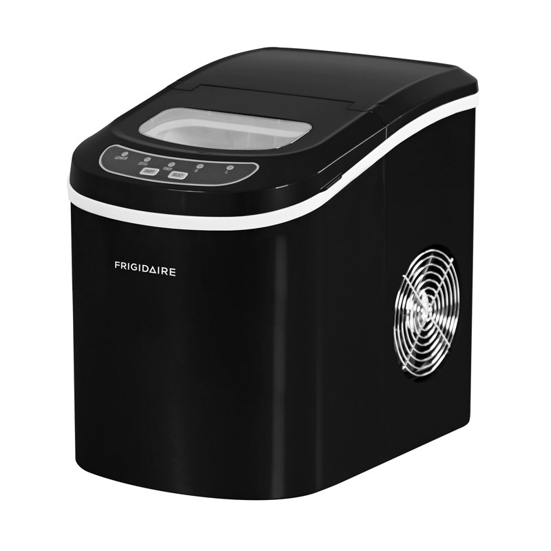 Compact Black Stainless Steel Portable Countertop Ice Maker
