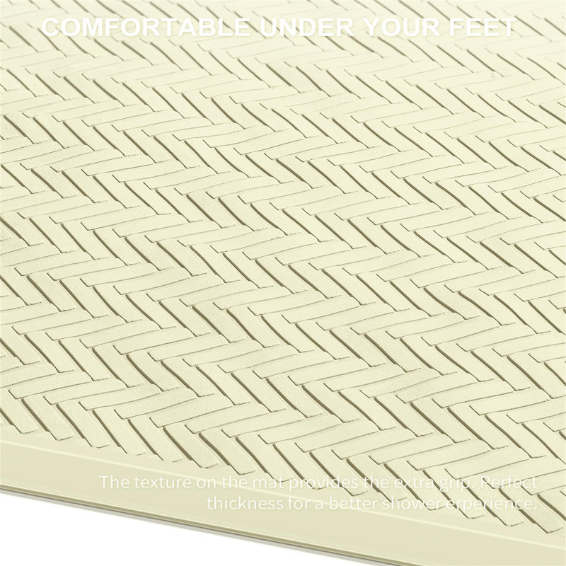 Graeme Plastic / Acrylic Non-Slip Shower Mat, Beige