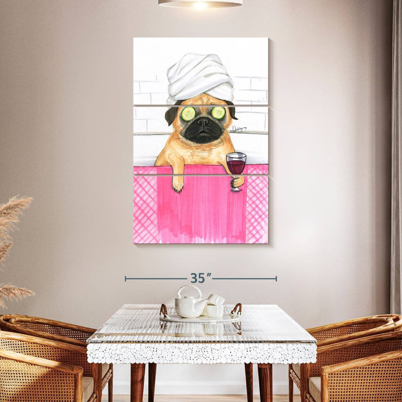 Ketti Pug Bath, 57" H x 36" W