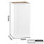 Armoire murale polyvalente en bois blanc avec tablettes réglables pour la cuisine, le garage et la salle de bain l 18 po x P 12 po x H 42 po, finition laquée, bureau de rangement facile à assembler, facile à assembler et abordable