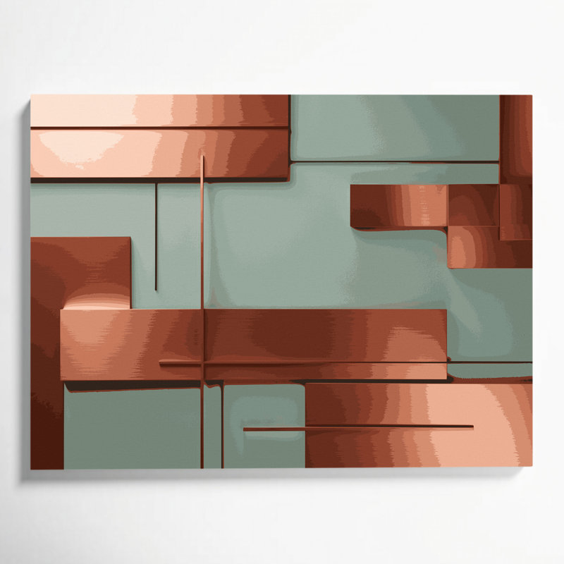 Minimalisme, art mural gris sur toile 65, H 12 po x l 18 po