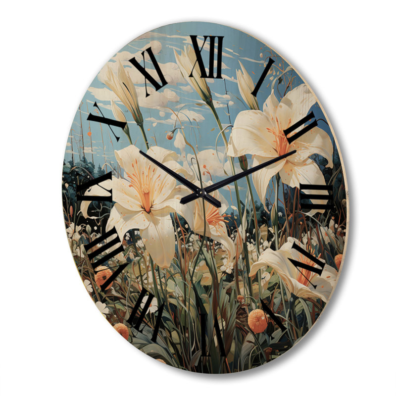 Horloge murale en bois massif Kimberland, Très grand