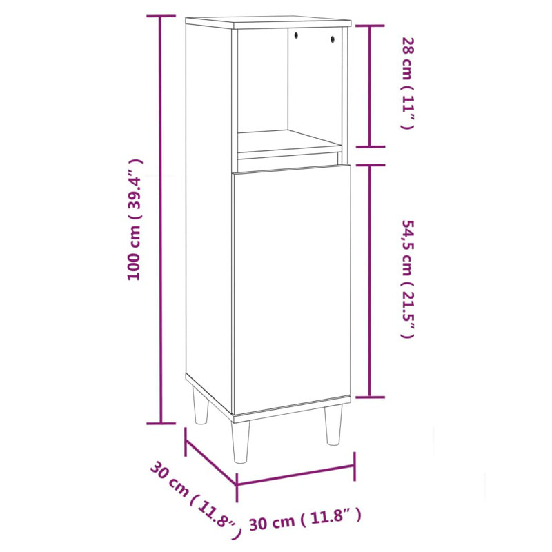 Afner Bathroom Storage Furniture Set, Grey Sonoma