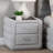 Baxton Studio Cadmus Modern Light Grey Channel-Tufted Fabric 2-Drawer Nightstand