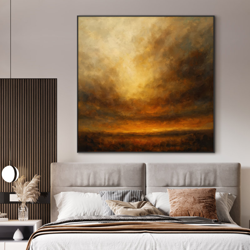 Très grande reproduction d'art sur toile - Golden Horizon Sunset, H 60 po x l 60 po