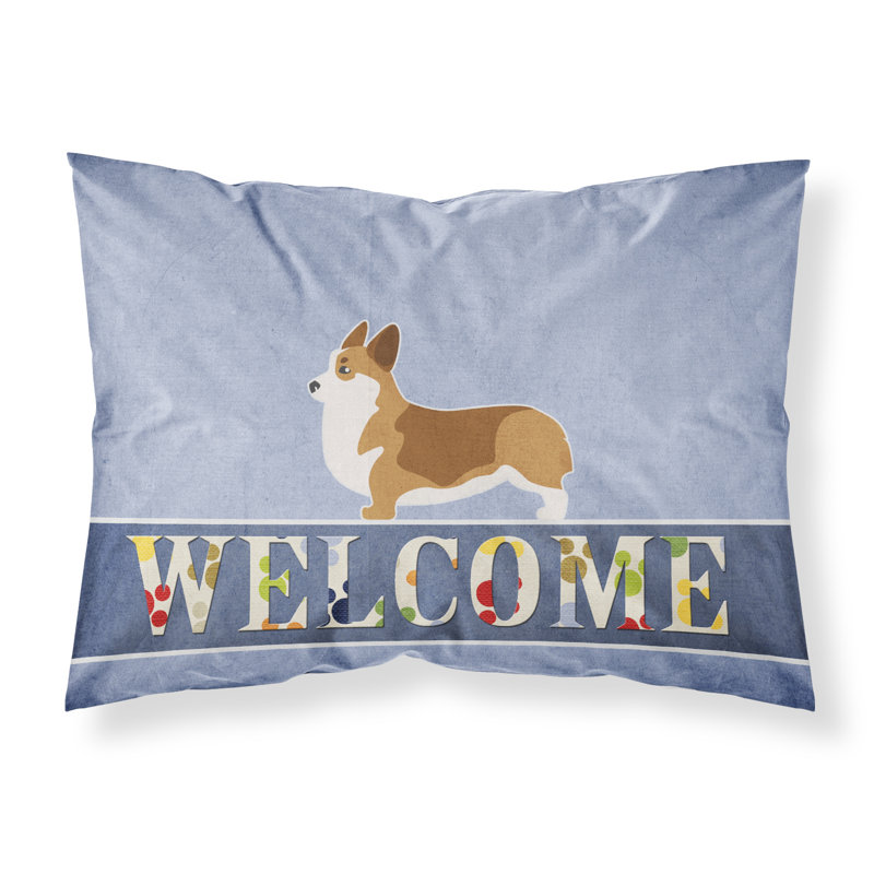 Taie d’oreiller welcome, Corgi brun