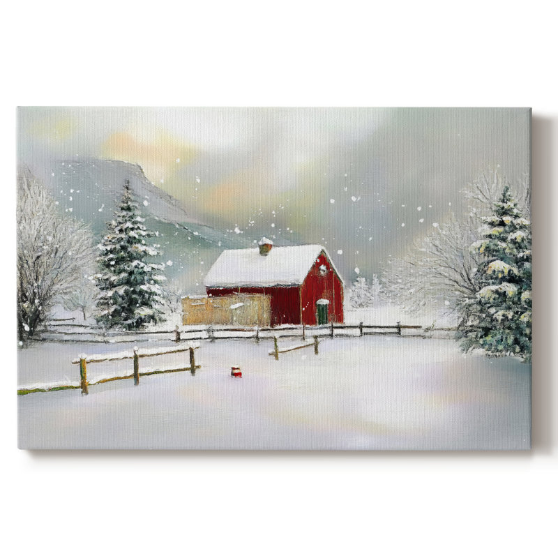 Art de Noël des Fêtes de Noël III - Toile tendue avec châssis - Lxxvi, H 16 po x l 24 po