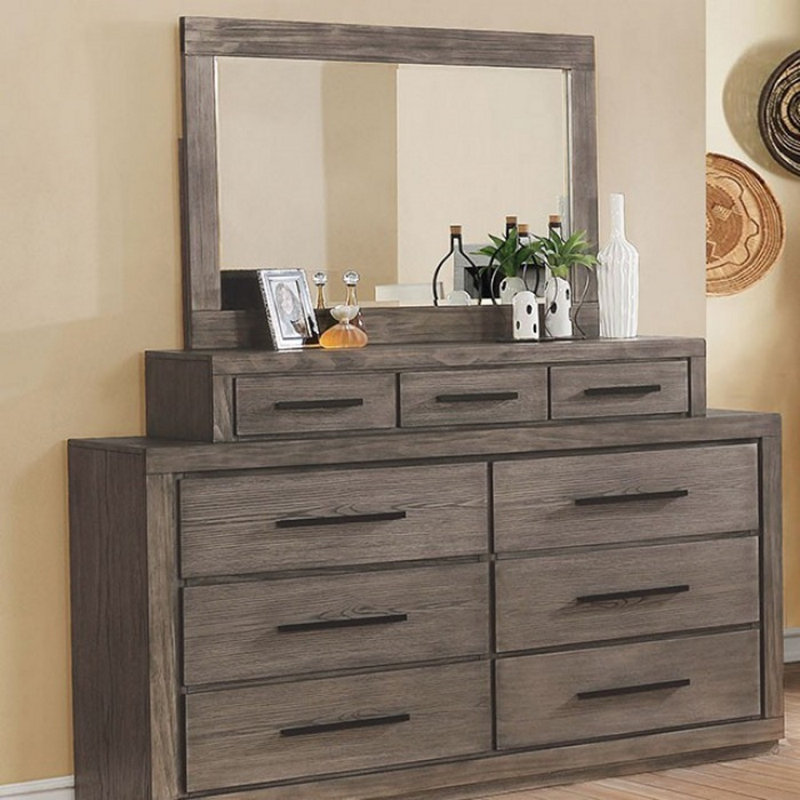 Channelle Wood Flat Mirror