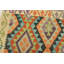 Tapis bleu / rouge / orange en laine noué à la main de conception unique 4 pi 1 po x 5 pi 10 po