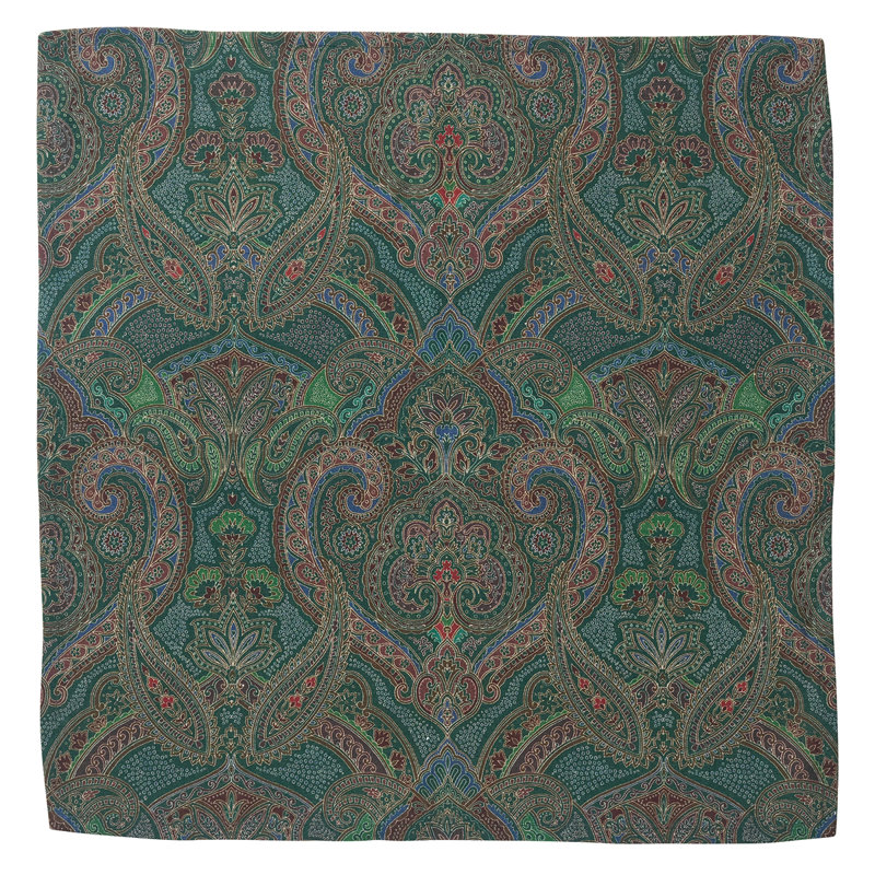 Set of 4 Paisley Napkin Set, Green