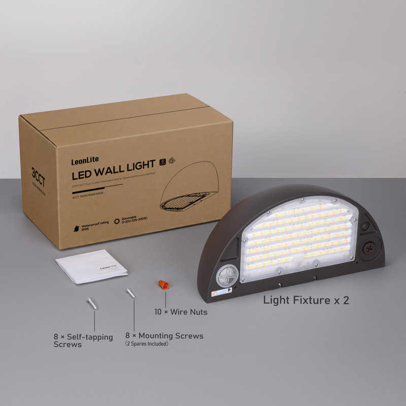 Ensemble de luminaire mural 120w / 100w / 90w / 60w 3cct To Dawn
