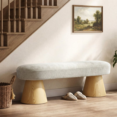 Banc de salle à manger pour la salle à manger, repose-pieds en chenille de la chambre à coucher à l'extrémité du lit du vestibule pour le salon