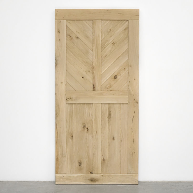 Waithman Solid Oak Wood Barn Door, Unfinished