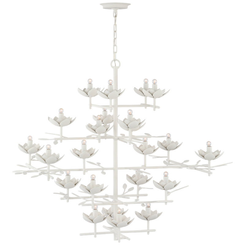 Clementine 23 - Light Chandelier, Plaster White