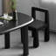 Bureau en bois massif noir Free Form-1124449301