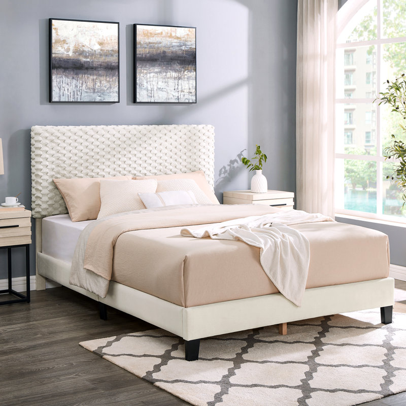 Lit plateforme tapissier Findlay