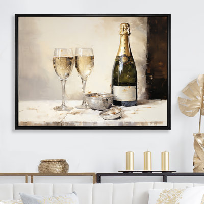 " Golden Champagne In Glass I "
