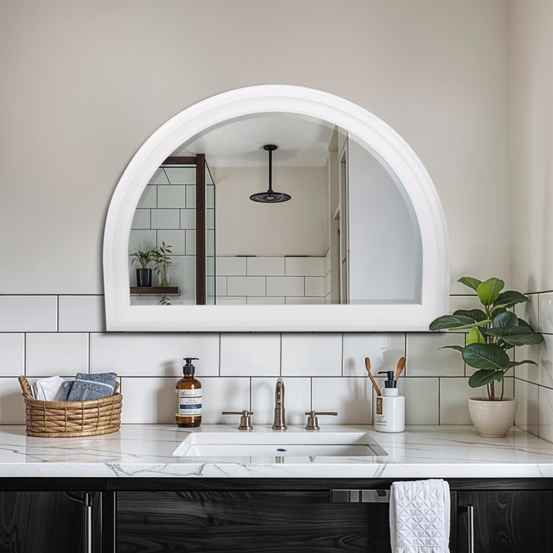 Miroir arqué George, Blanc