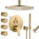  10" Ceiling Mount Shower System with Dual Mode Body Jets，2-in-1 Handheld 2.5 GPM