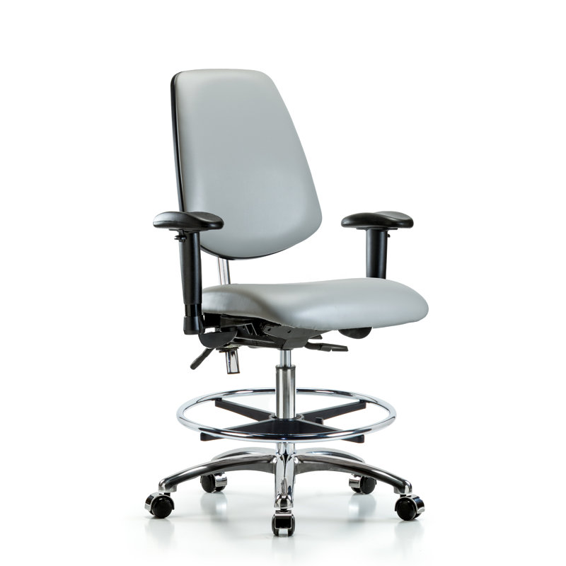 Chaise de dessinateur Josiah, Roulettes, Colombe, Non inclus