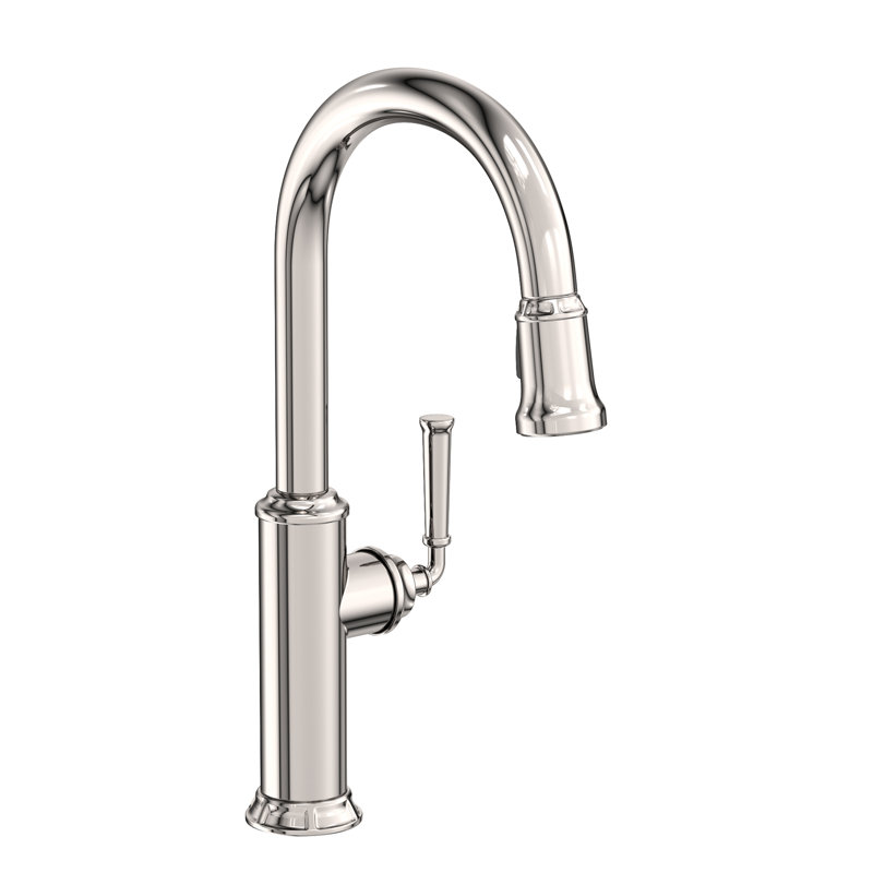 Gavin Single Handle Pull Down Kitchen Faucet, Polished Nickel